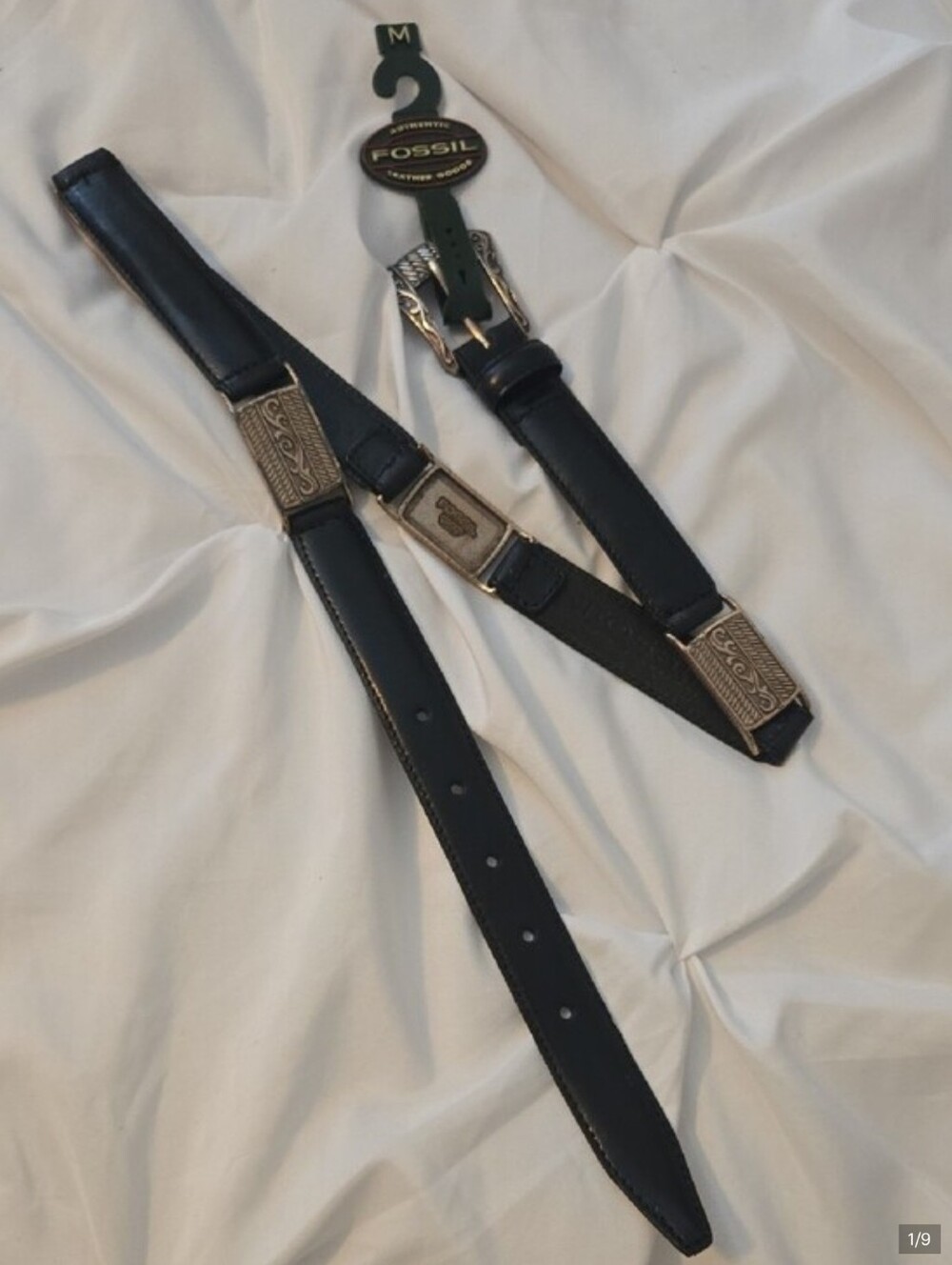 Fossil Leather Belt Vintage 1997 - Picture 1 of 16